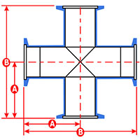 KF-16, 4-Way Cross Fitting - 2